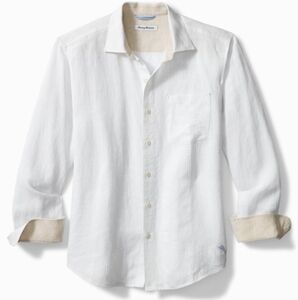 Tommy Bahama White Linen Men's Shirt XXL